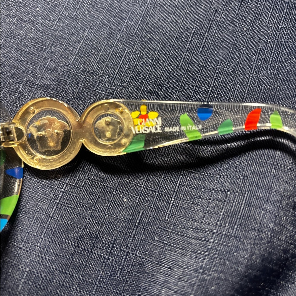 Vintage Versace Multicolor Floral Round Sunglasses Rare! - Picture 5 of 6